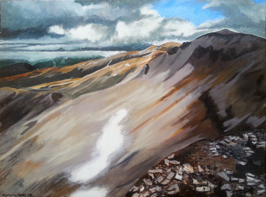 Grey Corries, Scotland - acrylic painting